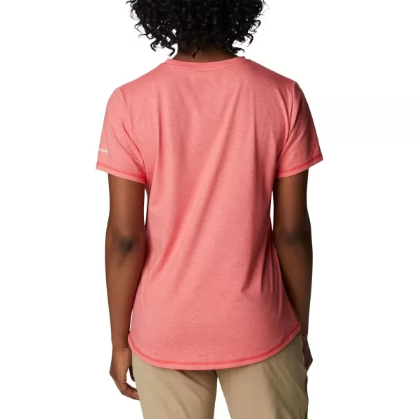 imageColumbia Womens Sun Trek Ss Graphic TeeRed Hibiscus HeatherBranded Gradient