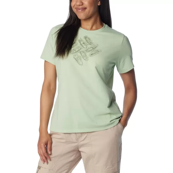 imageColumbia Womens Sun Trek Ss Graphic TeeSage LeafOutlined Kayaks