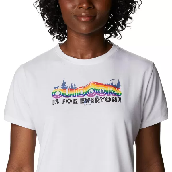 imageColumbia Womens Sun Trek Ss Graphic TeeWhiteAll for Outdoor Pride