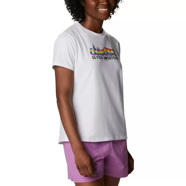 imageColumbia Womens Sun Trek Ss Graphic TeeWhiteAll for Outdoor Pride