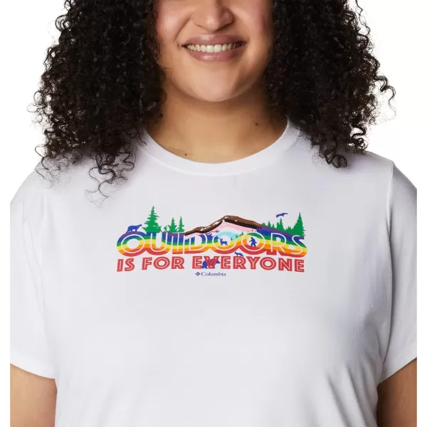 imageColumbia Womens Sun Trek Ss Graphic TeeWhiteAll for Outdoor Pride