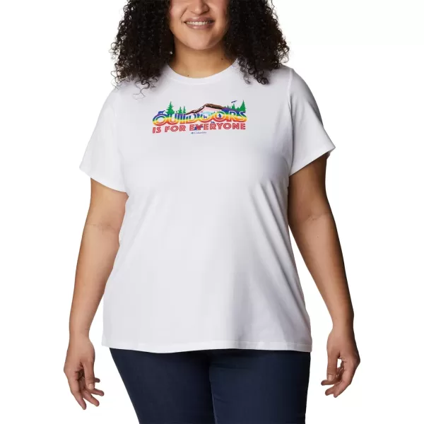 imageColumbia Womens Sun Trek Ss Graphic TeeWhiteAll for Outdoor Pride