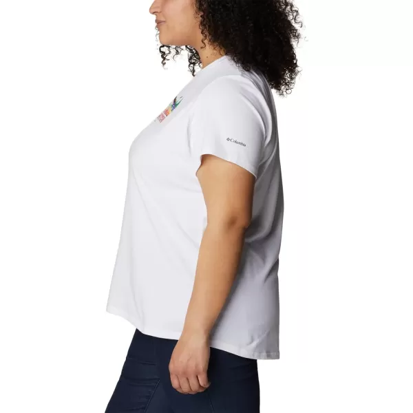 imageColumbia Womens Sun Trek Ss Graphic TeeWhiteAll for Outdoor Pride