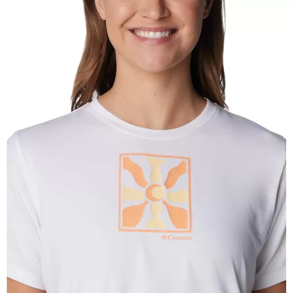 imageColumbia Womens Sun Trek Ss Graphic TeeWhiteWavy Rays