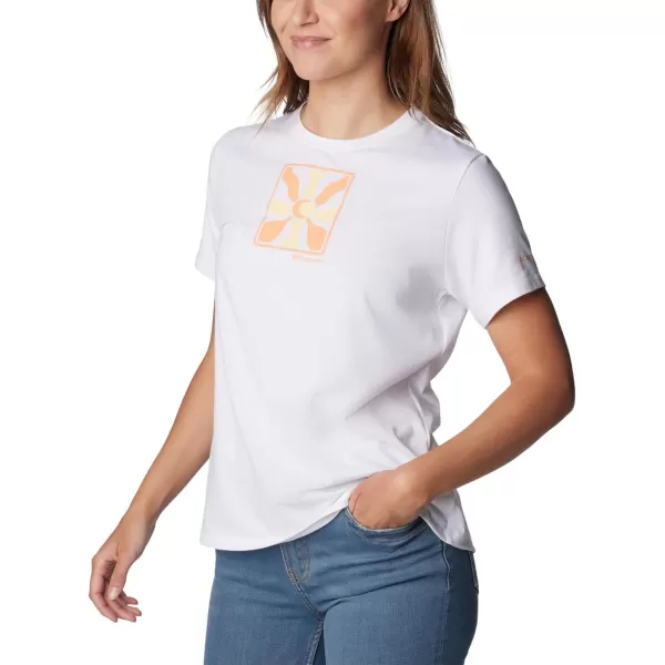 imageColumbia Womens Sun Trek Ss Graphic TeeWhiteWavy Rays