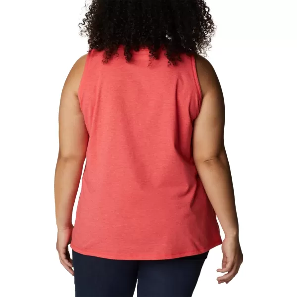 imageColumbia Womens Sun Trek TankRed Hibiscus Heather