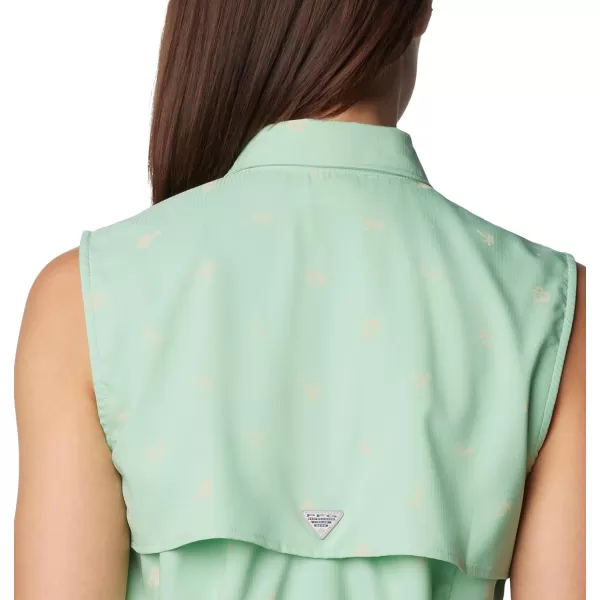 imageColumbia Womens Super Tamiami Sleeveless ShirtNew Mint Happy Tides