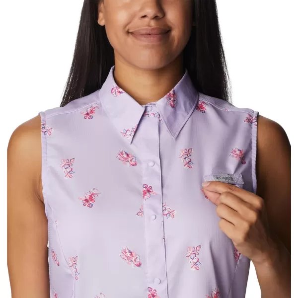 imageColumbia Womens Super Tamiami Sleeveless ShirtSoft Violet Bouquet Foray