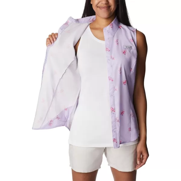 imageColumbia Womens Super Tamiami Sleeveless ShirtSoft Violet Bouquet Foray