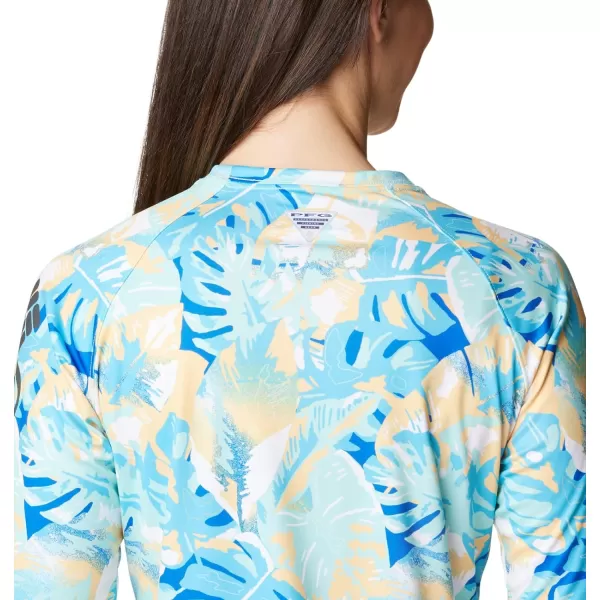 imageColumbia Womens Super Tidal Tee Long SleeveBlue Macaw Philo Palms
