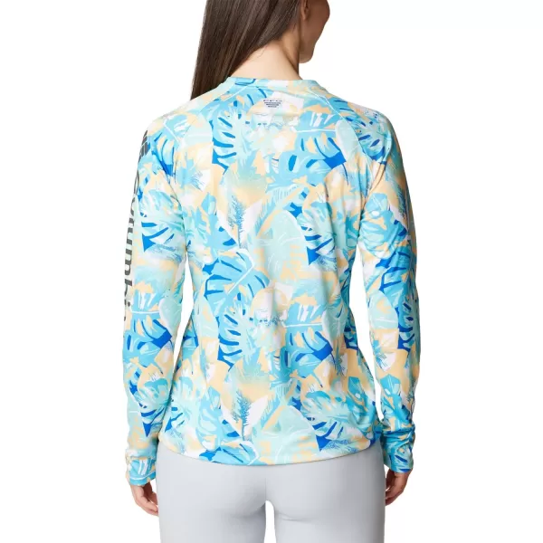imageColumbia Womens Super Tidal Tee Long SleeveBlue Macaw Philo Palms