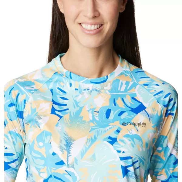 imageColumbia Womens Super Tidal Tee Long SleeveBlue Macaw Philo Palms