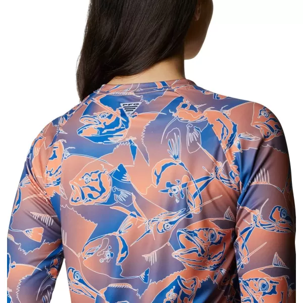 imageColumbia Womens Super Tidal Tee Long SleeveBright Nectar Fish Frenzy Print