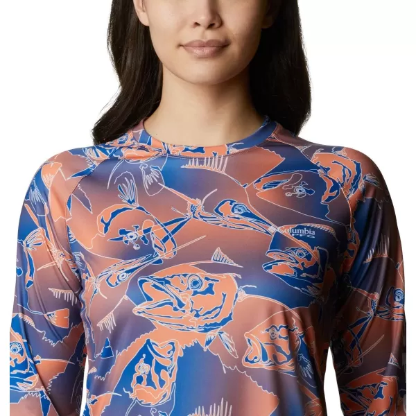 imageColumbia Womens Super Tidal Tee Long SleeveBright Nectar Fish Frenzy Print
