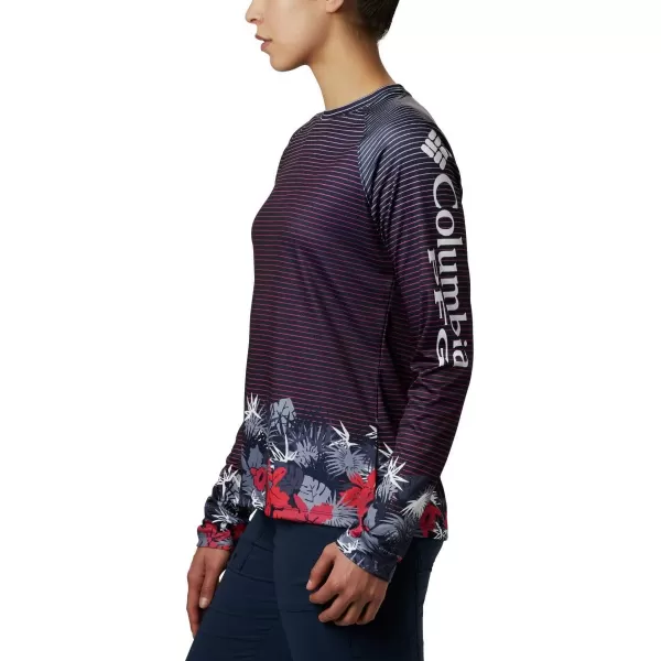 imageColumbia Womens Super Tidal Tee Long SleeveCollegiate Navy Wild Stripes Print