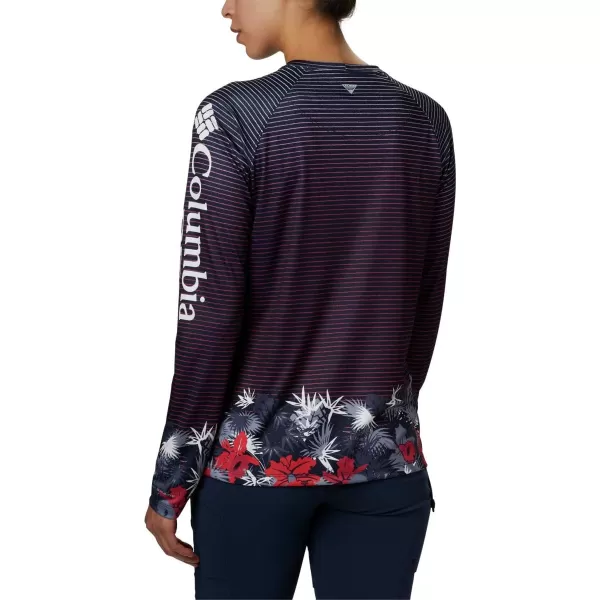 imageColumbia Womens Super Tidal Tee Long SleeveCollegiate Navy Wild Stripes Print