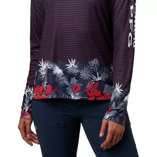 imageColumbia Womens Super Tidal Tee Long SleeveCollegiate Navy Wild Stripes Print