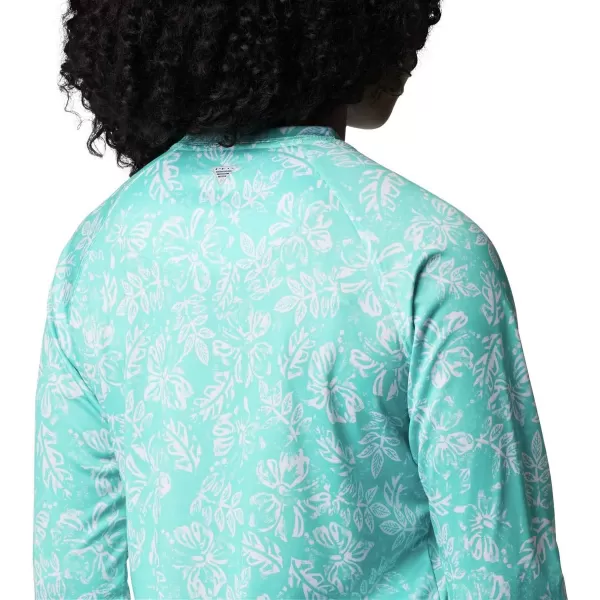 imageColumbia Womens Super Tidal Tee Long SleeveDolphin Archive Palms Print