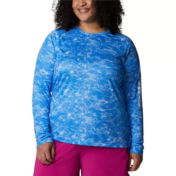 imageColumbia Womens Super Tidal Tee Long SleeveHarbor Blue Contour Fish