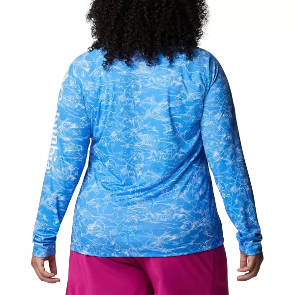 imageColumbia Womens Super Tidal Tee Long SleeveHarbor Blue Contour Fish