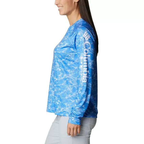 imageColumbia Womens Super Tidal Tee Long SleeveHarbor Blue Contour Fish