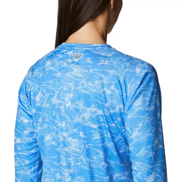 imageColumbia Womens Super Tidal Tee Long SleeveHarbor Blue Contour Fish