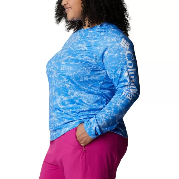 imageColumbia Womens Super Tidal Tee Long SleeveHarbor Blue Contour Fish