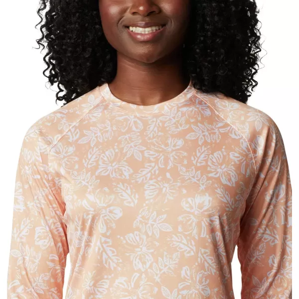 imageColumbia Womens Super Tidal Tee Long SleeveLight Juice Archive Palms Print