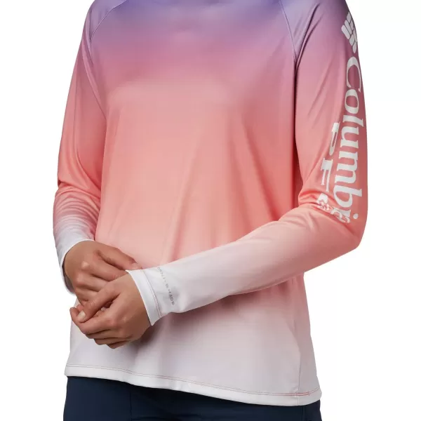 imageColumbia Womens Super Tidal Tee Long SleeveLychee Gradient