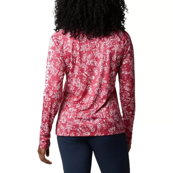 imageColumbia Womens Super Tidal Tee Long SleeveRed Lily Archive Palms Print