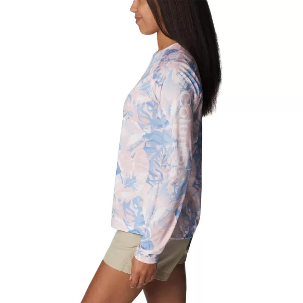 imageColumbia Womens Super Tidal Tee Long SleeveSatin Pink Philo Palms
