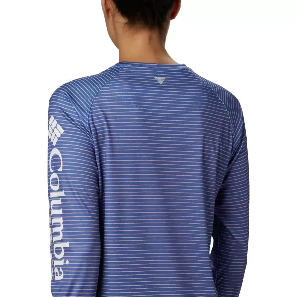 imageColumbia Womens Super Tidal Tee Long SleeveStormy Blue Wild Stripes Print