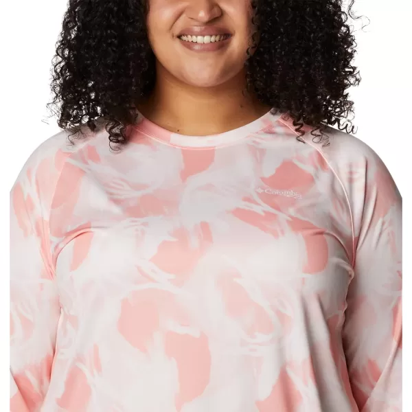 imageColumbia Womens Super Tidal Tee Long SleeveTiki PinkAuroras Print