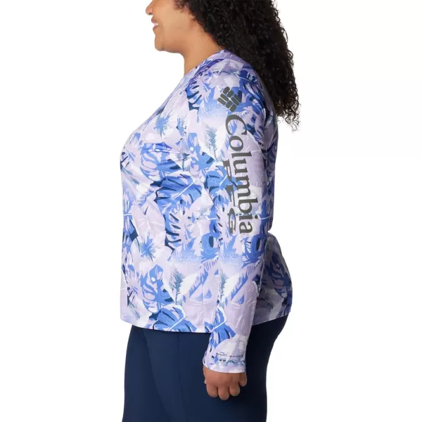 imageColumbia Womens Super Tidal Tee Long SleeveViolet Sea Philo Palms