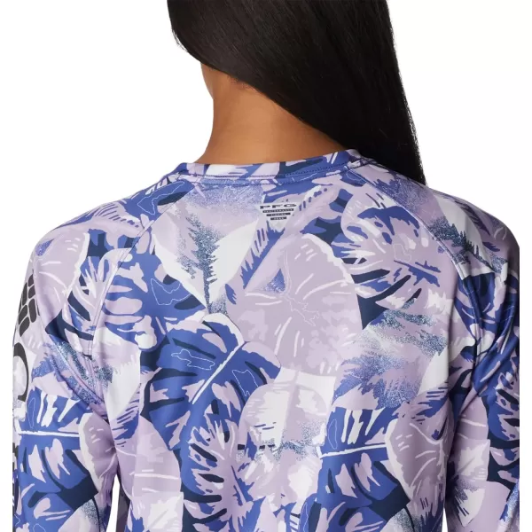 imageColumbia Womens Super Tidal Tee Long SleeveViolet Sea Philo Palms