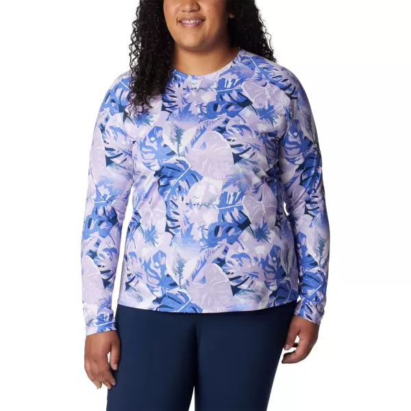 imageColumbia Womens Super Tidal Tee Long SleeveViolet Sea Philo Palms