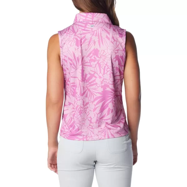 imageColumbia Womens Super Tidal Tee Sleeveless PoloBright Lavender Tropictones