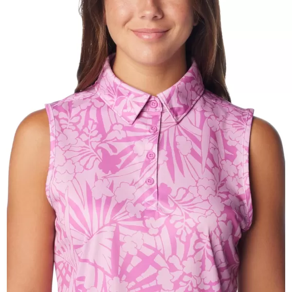 imageColumbia Womens Super Tidal Tee Sleeveless PoloBright Lavender Tropictones