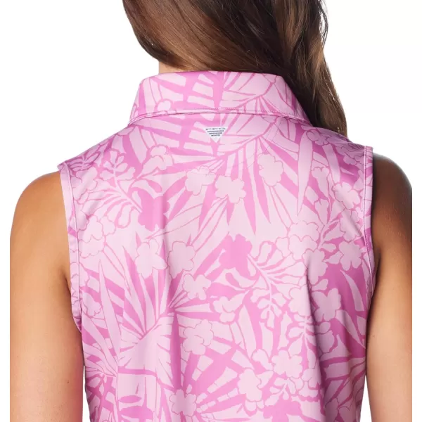 imageColumbia Womens Super Tidal Tee Sleeveless PoloBright Lavender Tropictones