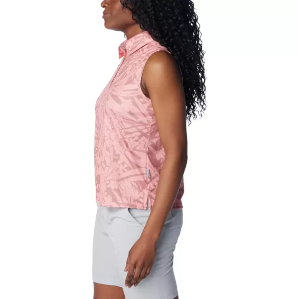 imageColumbia Womens Super Tidal Tee Sleeveless PoloSandalwood Pink Tropictones