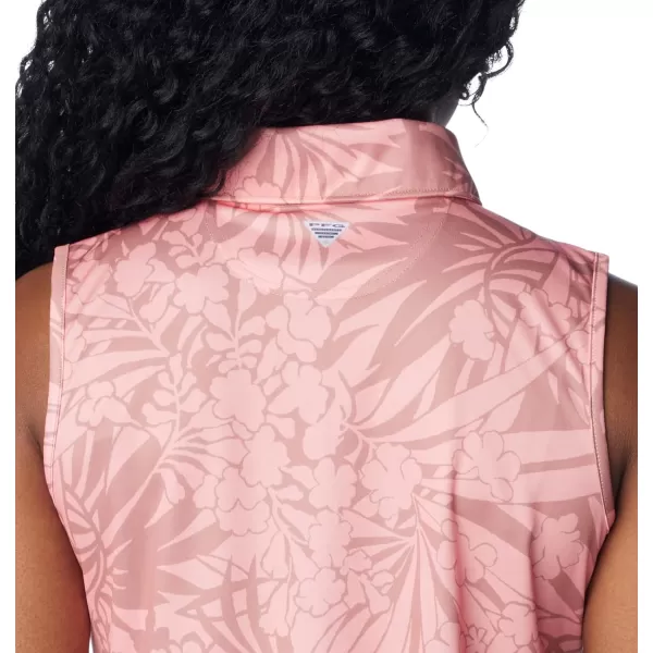 imageColumbia Womens Super Tidal Tee Sleeveless PoloSandalwood Pink Tropictones