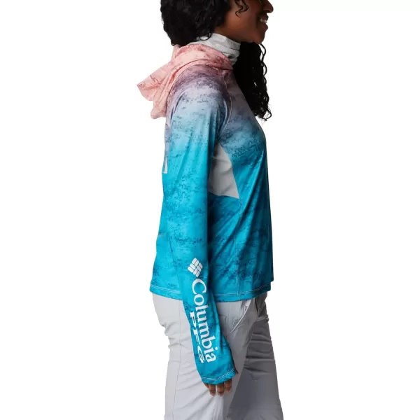 imageColumbia Womens Super Tidal Tee Vent HoodieLight Coral Camo Gradient