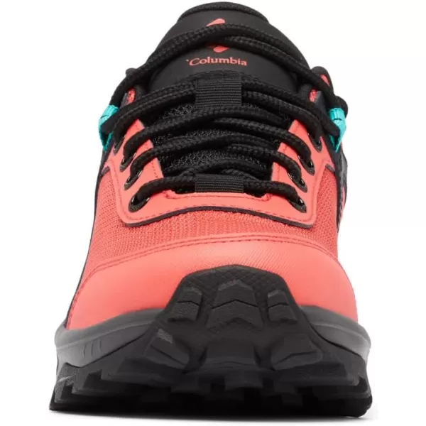 imageColumbia Womens Trailstorm Ascend Waterproof Hiking ShoeRed Coral  Bright Aqua