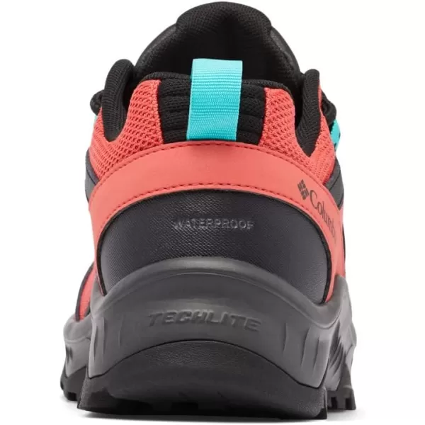 imageColumbia Womens Trailstorm Ascend Waterproof Hiking ShoeRed Coral  Bright Aqua