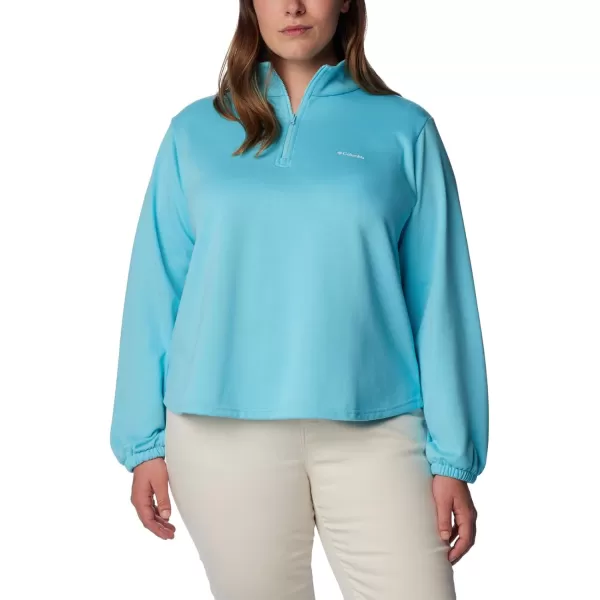 imageColumbia Womens Trek French Terry Half Zip UpdateAquamarine