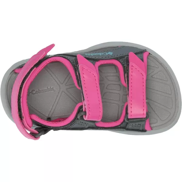 imageUnisexChild Techsun 3 Strap Sandal SportPink IcePacific Rim