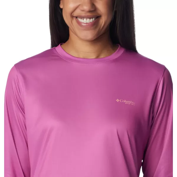 imageWomens Tidal Tee PFG Fish Flag LsBright LavenderFish and Friends Flag