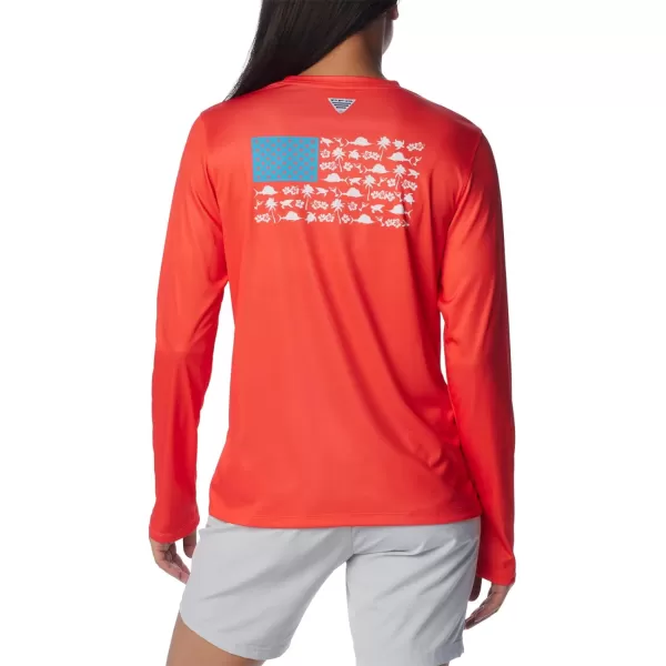 imageWomens Tidal Tee PFG Fish Flag LsBright PoppyFish and Friends Flag