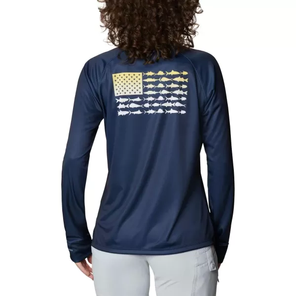 imageWomens Tidal Tee PFG Fish Flag LsColor