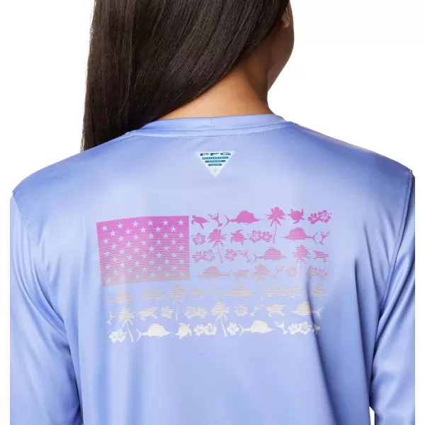 imageWomens Tidal Tee PFG Fish Flag LsFairytaleFish and Friends Ombre